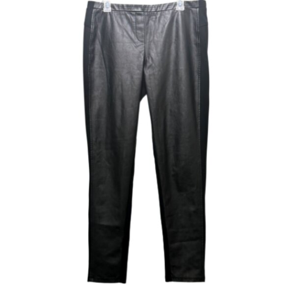 Worthington Pants - Women Black Faux Leather Pants Size LP